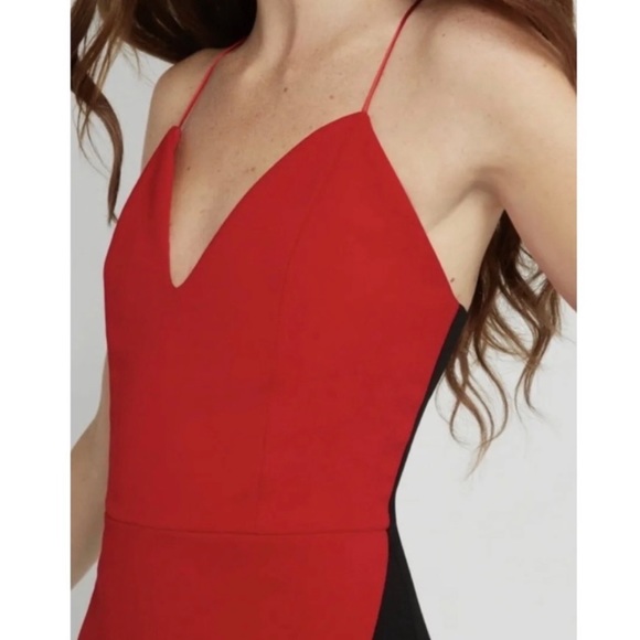 NEW ALICE + OLIVIA mini dress in red and black size 4 - Picture 5 of 7